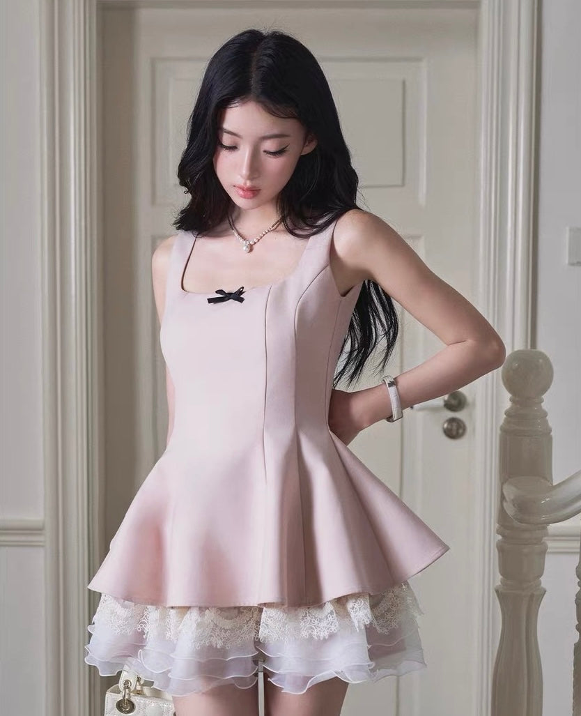 high-end pink one-piece MM1091