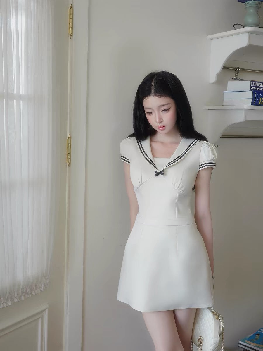 line mood ribbon one-piece MM1105