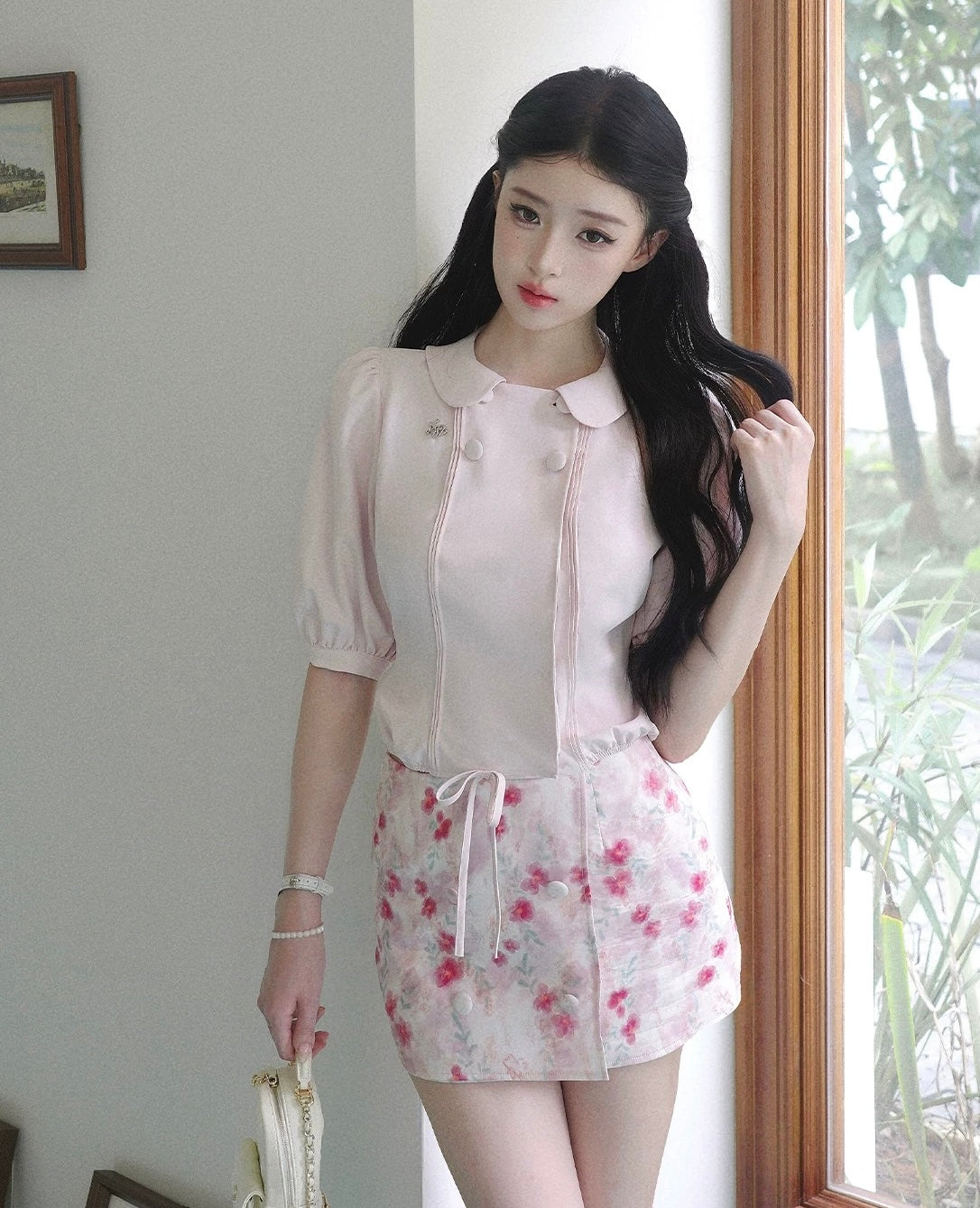 pink high-end moodtops & skirt MM1116