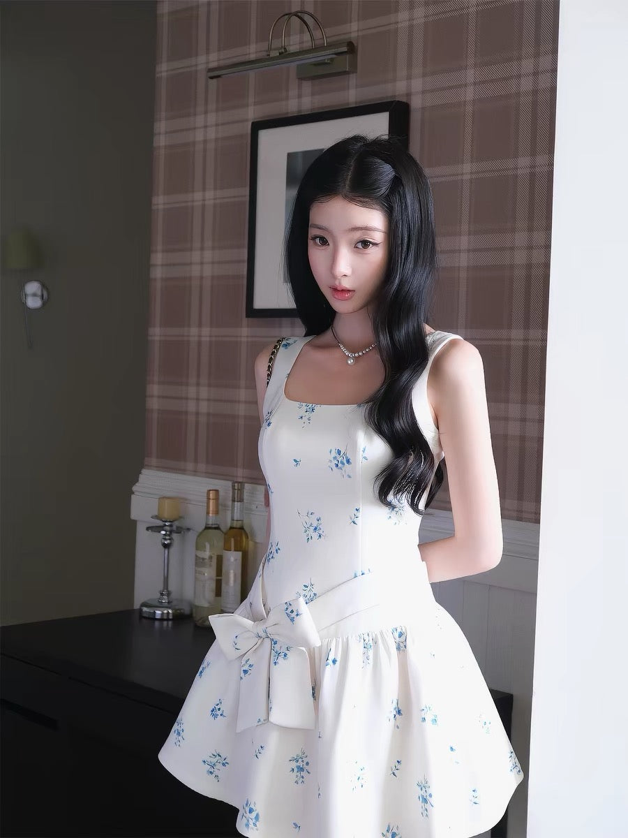 Flower mood ribbon one-piece MM1106