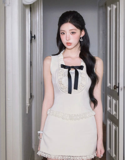 luxury frill ivory tops MM1059