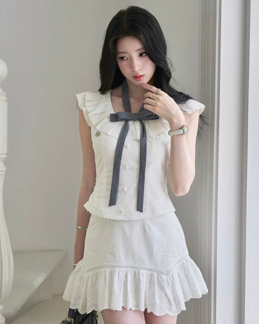frill curler high-end tops MM1099