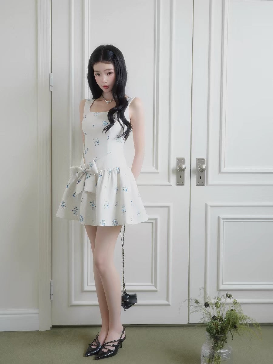 Flower mood ribbon one-piece MM1106