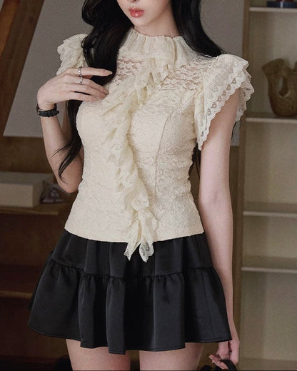 black flare skirt MM1068