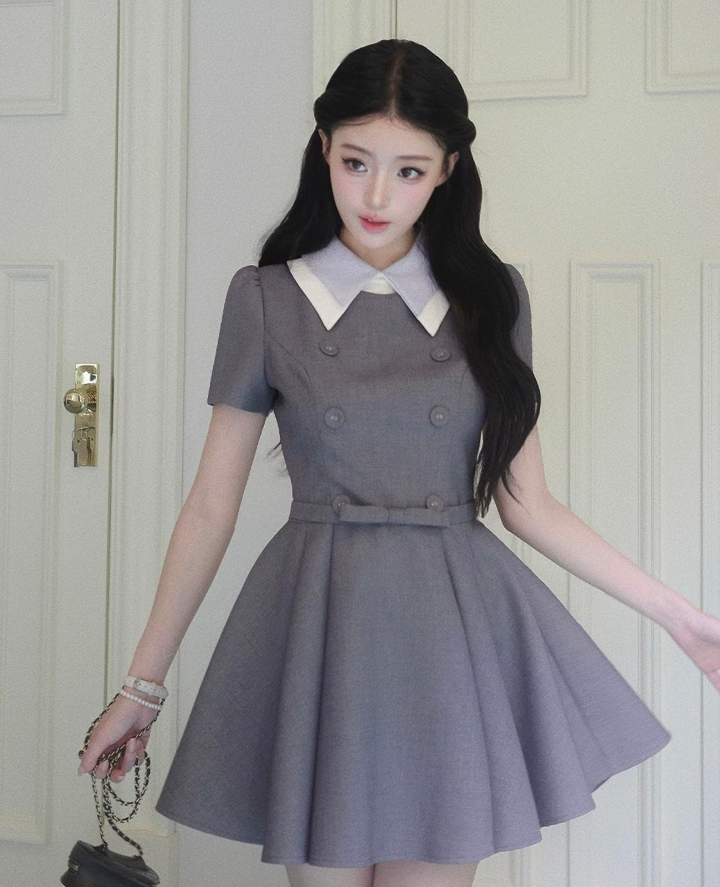 gray blue point one-piece MM1117