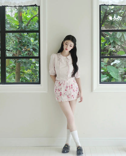 pink high-end moodtops & skirt MM1116
