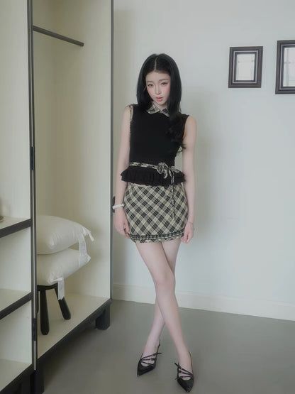 check point curler tops & skirt MM1108