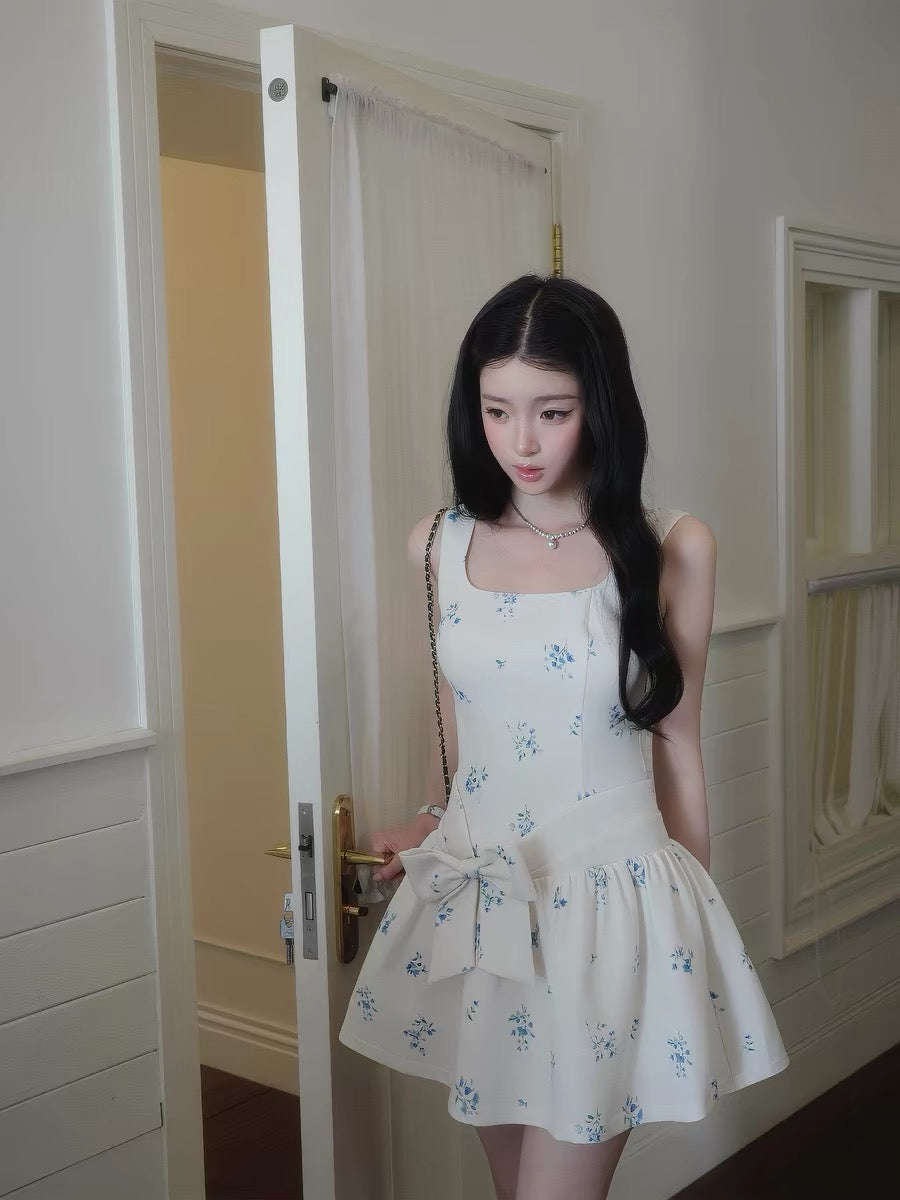 Flower mood ribbon one-piece MM1106
