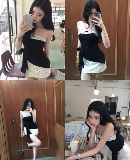 ribbon mood girly tops MM1096