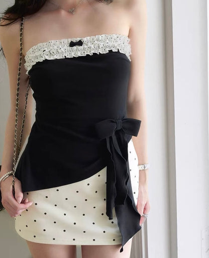 ribbon mood girly tops MM1096