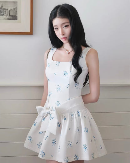 Flower mood ribbon one-piece MM1106