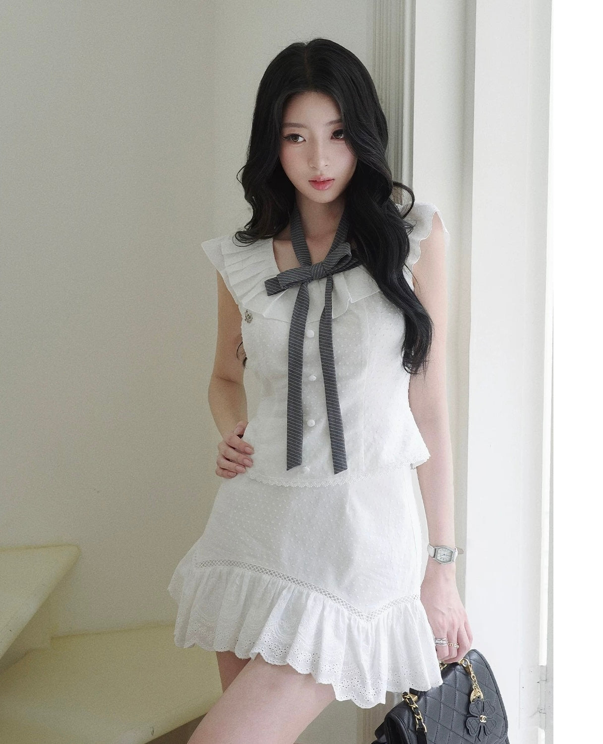 frill curler high-end tops MM1099