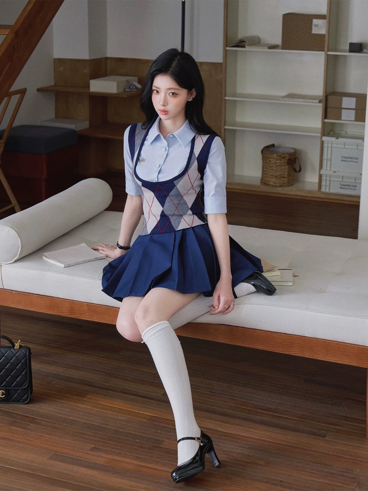 stylish shirt-vest tops MM1058