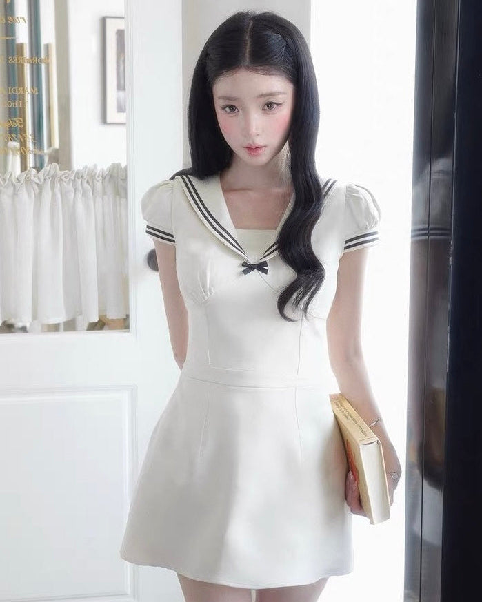 line mood ribbon one-piece MM1105
