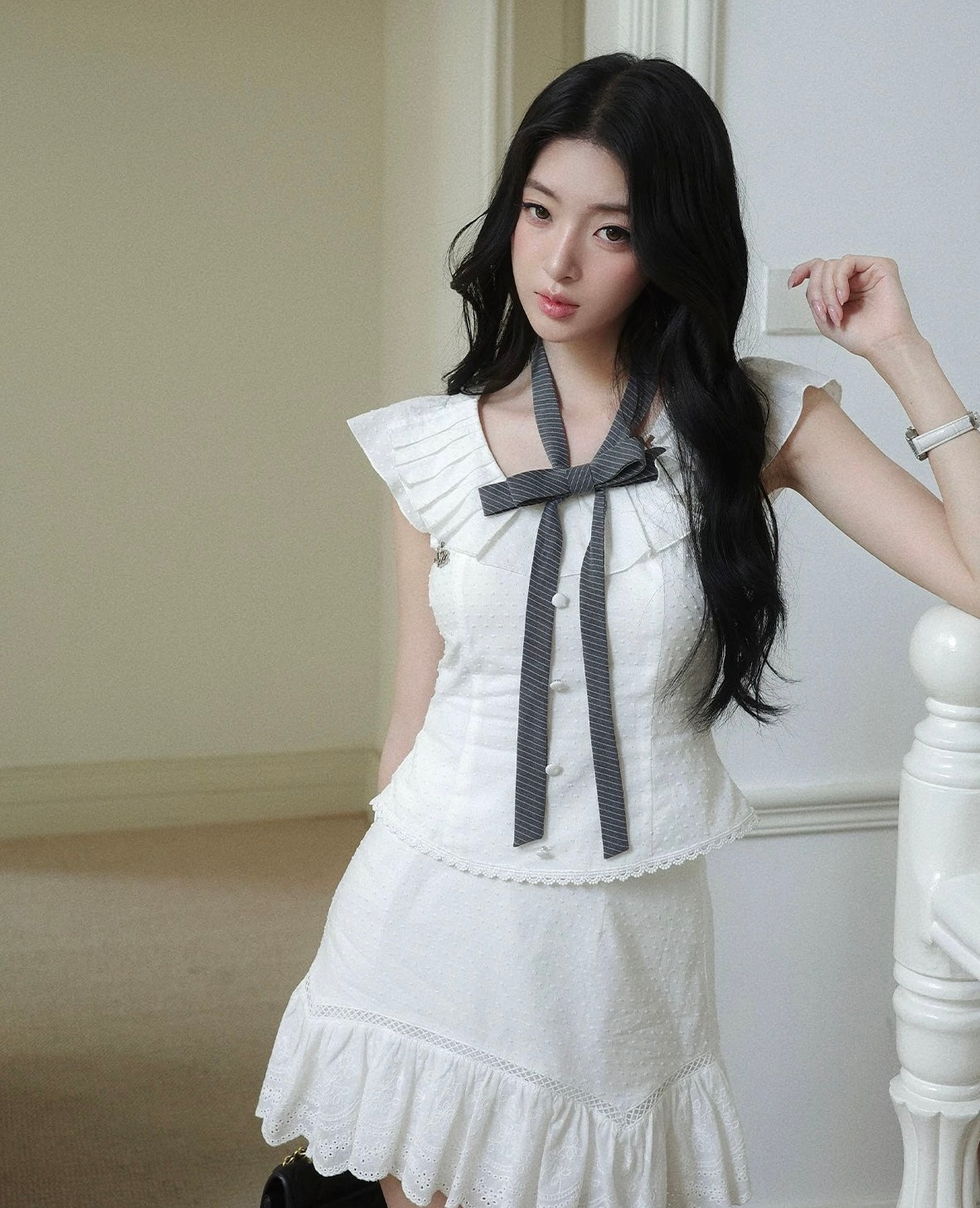 frill curler high-end tops MM1099